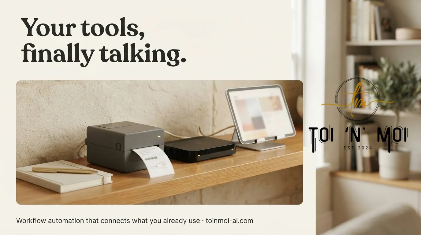 Your tools, finally talking — workflow automation that connects what you already use