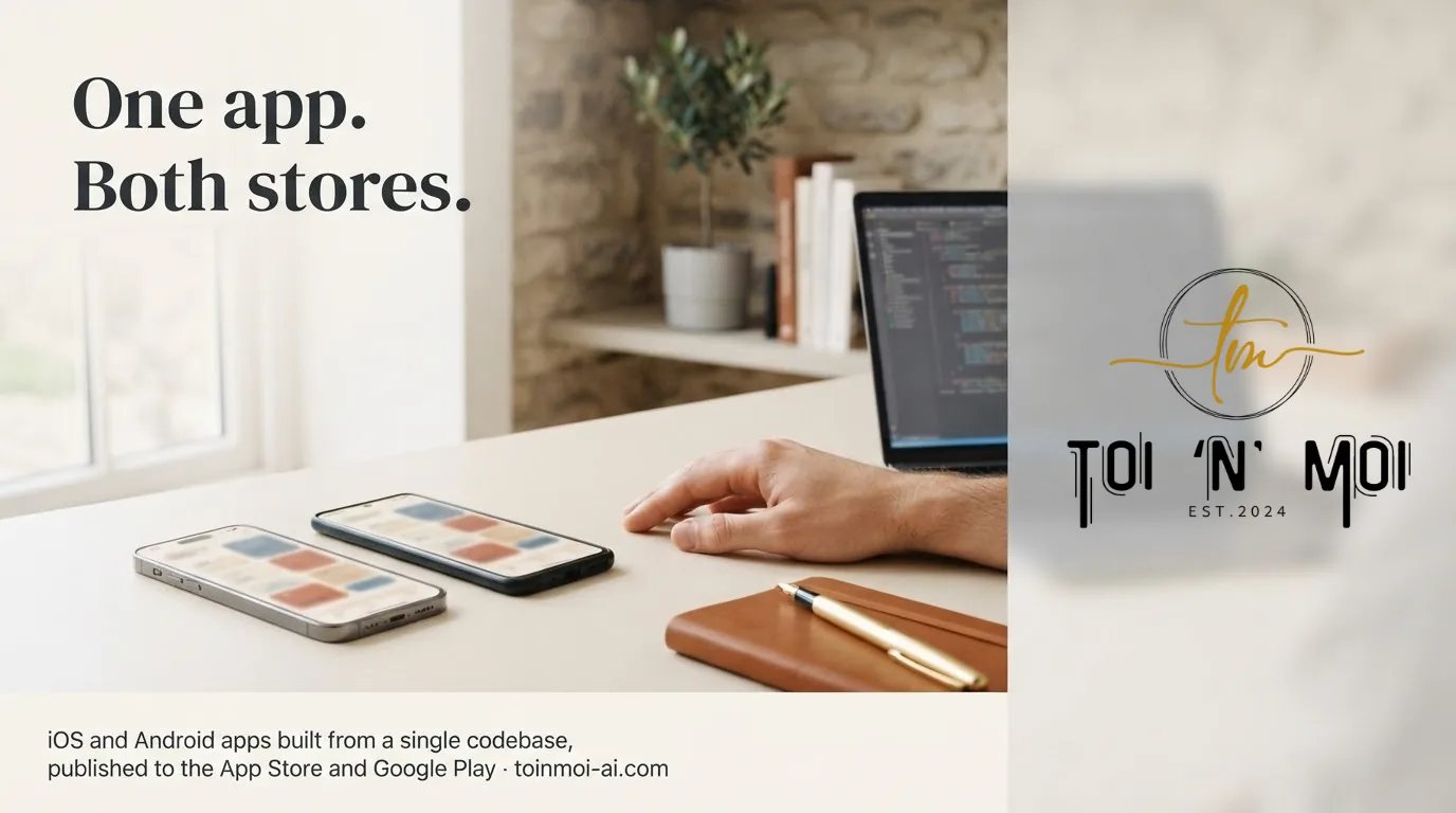 One app, both stores — iOS and Android apps from a single codebase