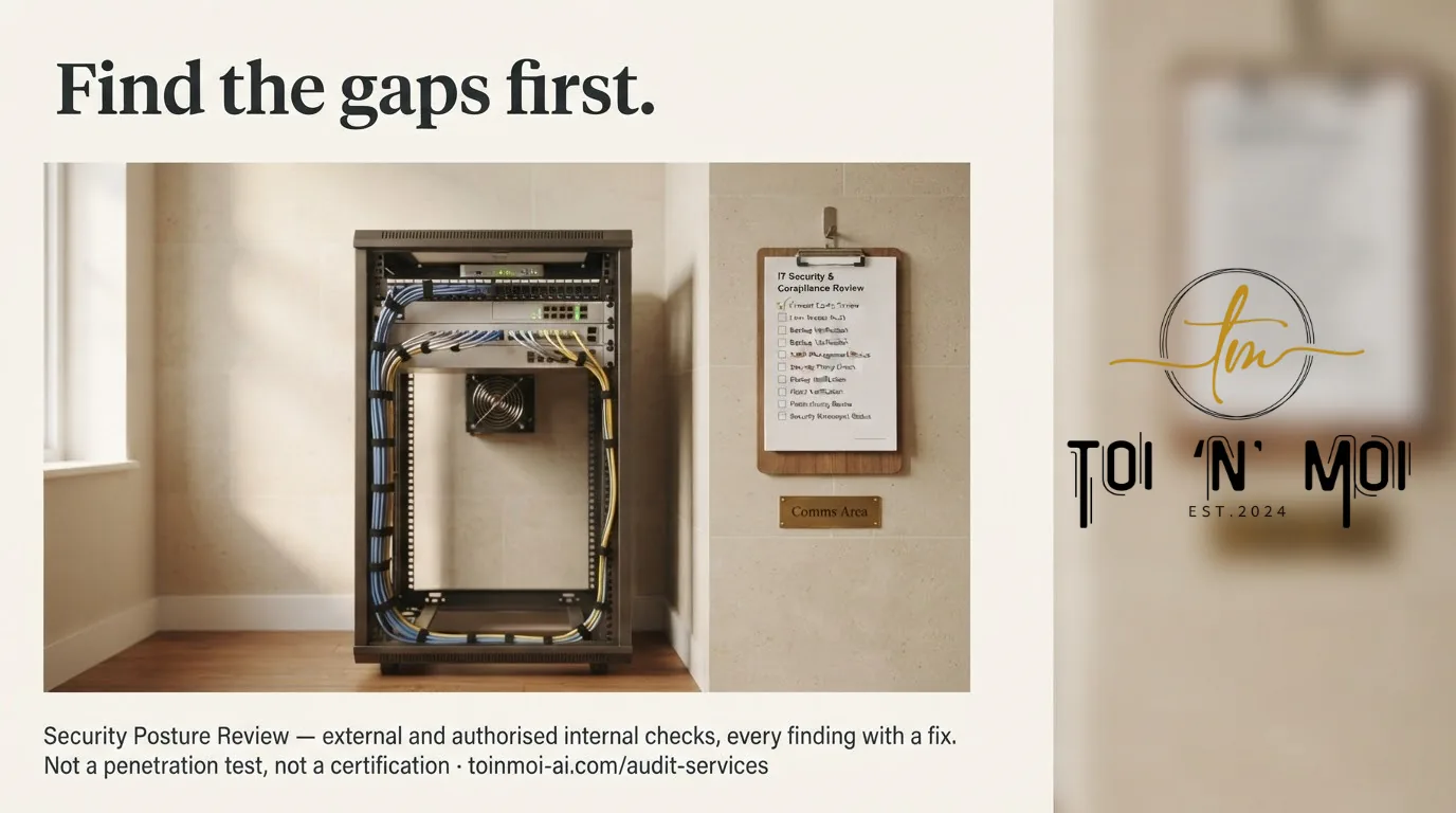 Find the gaps first — Security Posture Review. Not a penetration test, not a certification
